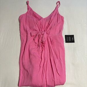 Lulu's Tie Front Tulip Midi Dress